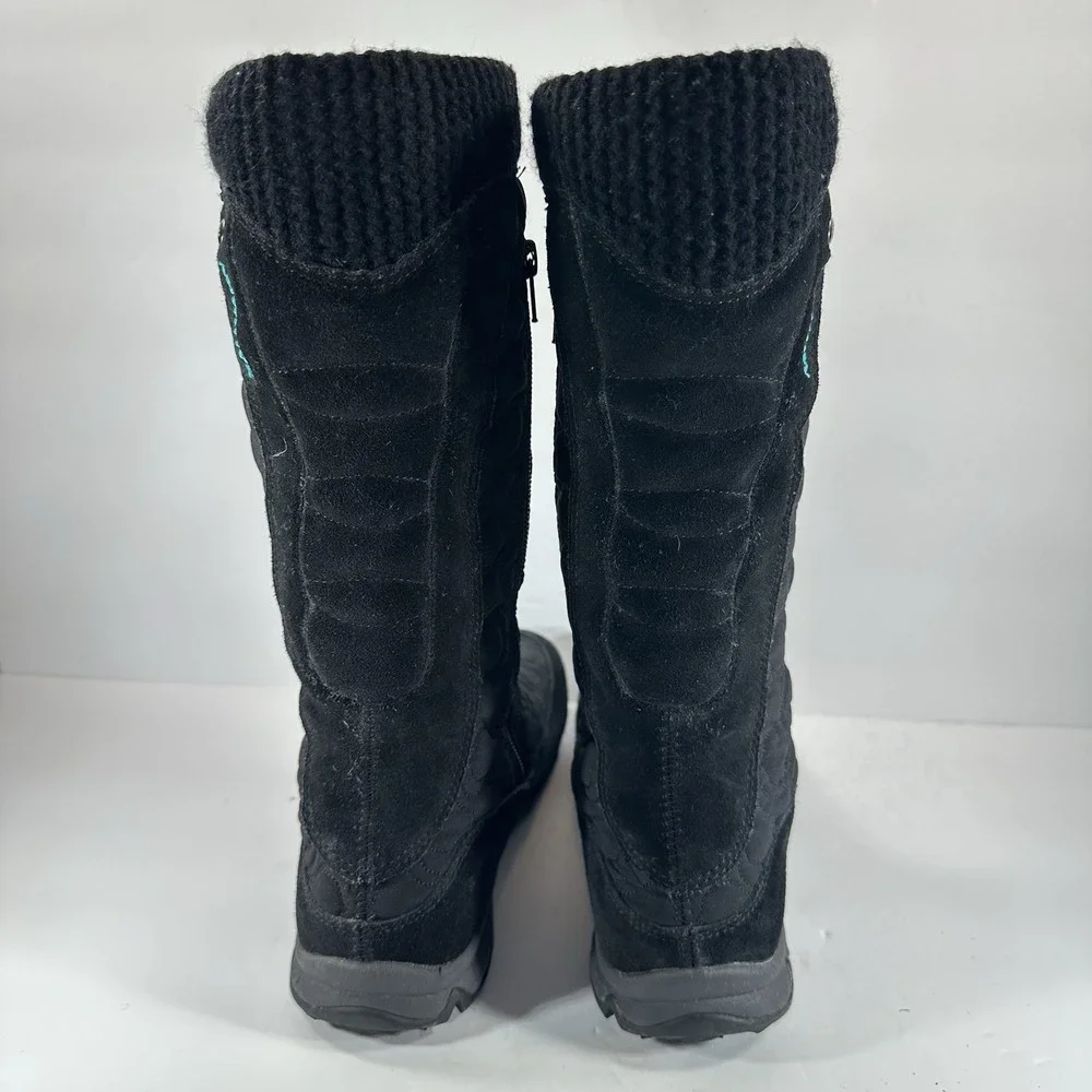 Salomon Quilted Waterproof Insulated Winter‎ Boots Womens Black Side Zip Outdoor